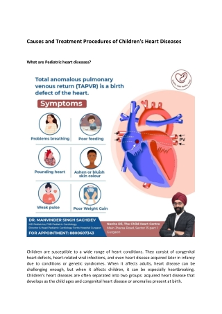 Causes and Treatment Procedures of Children.