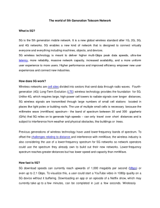 Telecom network Security Overview