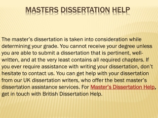 dissertation proposal writing help