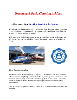 Driveway & Patio Cleaning Ashford