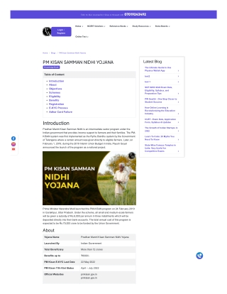 PM Kisan Samman Nidhi Yojana