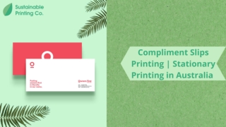 Compliment Slips Printing | Stationary Printing in Australia