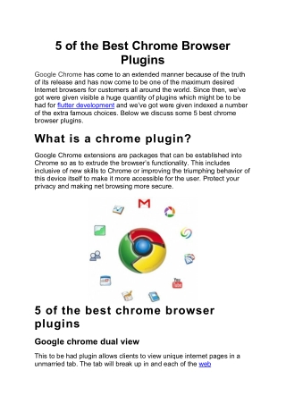 5 of the Best Chrome Browser Plugins