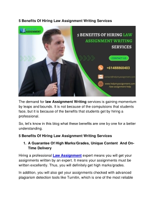 5 Benefits Of Hiring Law Assignment Writing Services (1)