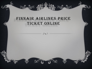 Finnair Airlines price ticket online