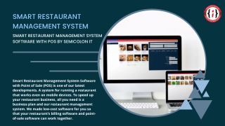 Smart Restaurant Management System Software with POS by Semicolon IT