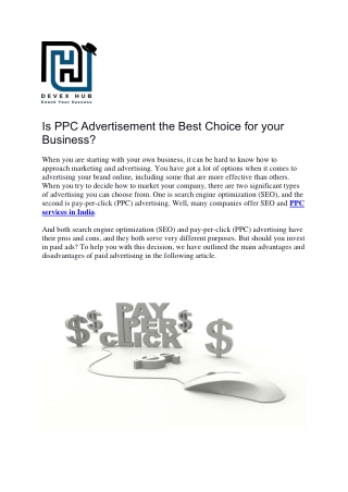 Is PPC Advertisement the Best Choice for your Business
