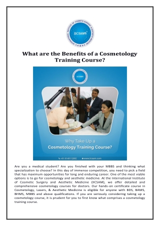 What are the Benefits of a Cosmetology Training Course?
