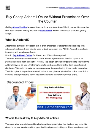 Buy Cheap Adderall Online Without Prescription Over the Counter