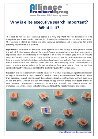 Why is elite executive search important? What is it?