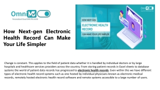 Next-gen EHR Software