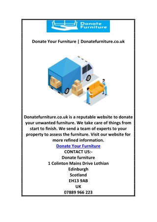 Donate Your Furniture Donatefurniture.co.uk