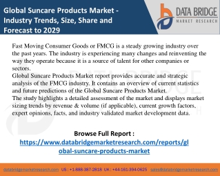 Global Suncare Products Market pdf