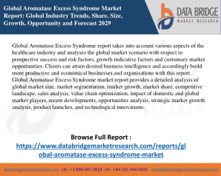 Global Aromatase Excess Syndrome Market