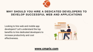 Why Should You Hire A Dedicated Developers To Develop Successful Web and Applications