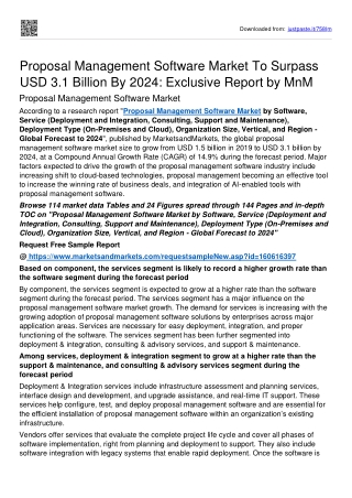 Proposal Management Software Market To Reflect Impressive Growth Rate