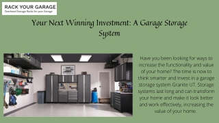 Top reasons why a garage storage system is a winning investment for your home