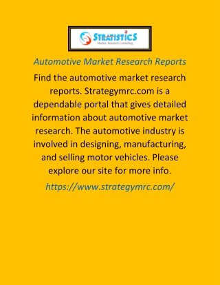 Automotive Market Research Reports