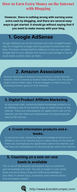 How to Earn Extra Money on the Internet with Blogging