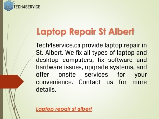 Laptop Repair St Albert  Tech4service.ca