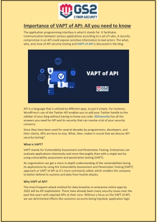 Importance of VAPT of API: All you need to know
