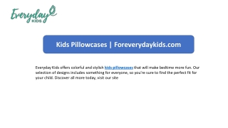 Kids Pillowcases | Foreverydaykids.com