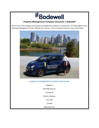 Property Management Company Vancouver | Bodewell