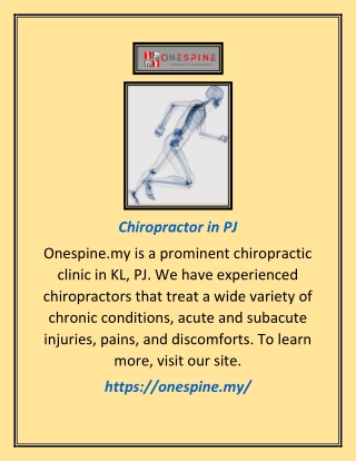 Chiropractor in PJ