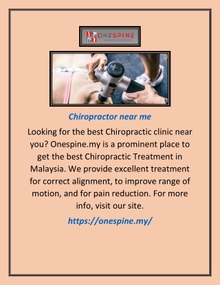 Chiropractor near me