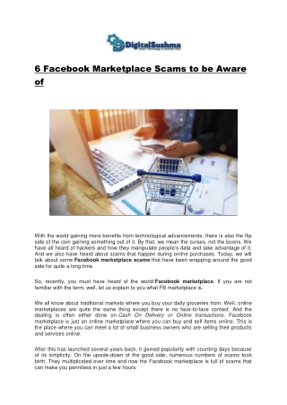 6 Facebook Marketplace Scams to be Aware of