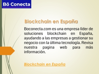 Blockchain en España  Boconecta.com