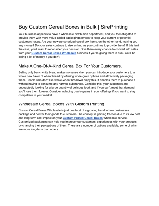 Buy Custom Cereal Boxes in Bulk _ SirePrinting