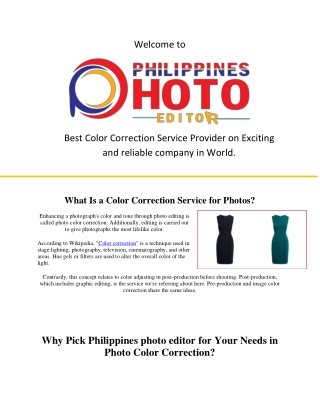 What Is Photo Color Correction Service