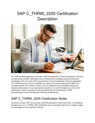 SAP C_THR95_2205 Certification Description