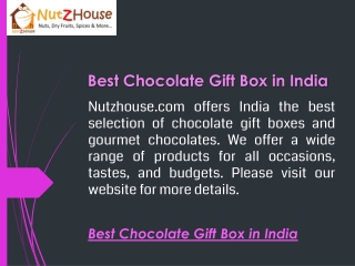 Best Chocolate Gift Box in India  Nutzhouse.com