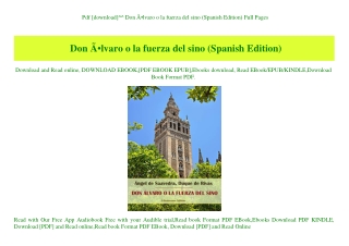 Pdf [download]^^ Don ÃƒÂlvaro o la fuerza del sino (Spanish Edition) Full Pages