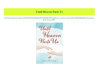 (READ-PDF!) Until Heaven Parts Us (READ PDF EBOOK)
