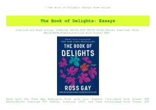 the book of delights essays the book of delights essays
