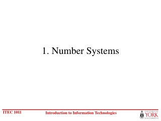 1. Number Systems