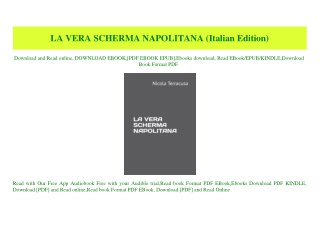 PDF) LA VERA SCHERMA NAPOLITANA (Italian Edition) ^DOWNLOAD E.B.O.O.K.#