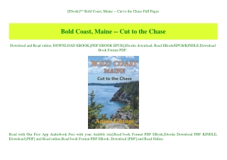 [Ebook]^^ Bold Coast  Maine -- Cut to the Chase Full Pages