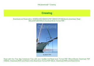 Pdf [download]^^ Crewing (READ PDF EBOOK)