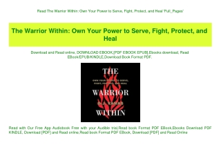 Read The Warrior Within Own Your Power to Serve  Fight  Protect  and Heal 'Full_Pages'