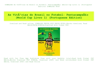 DOWNLOAD As VitÃƒÂ³rias do Brasil no Futebol PentacampeÃƒÂ£o (World Cup Livro 1) (Portuguese Edition) DOWNLOAD @PDF