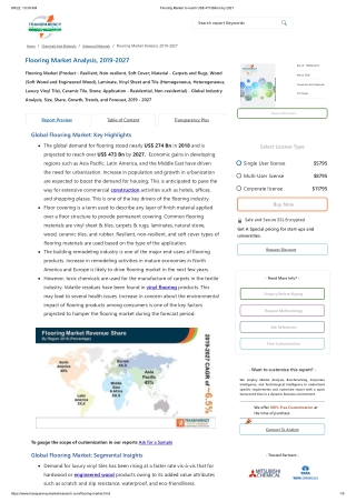 Flooring Market to reach US$ 473 Billion by 2027