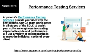 Performance Testing Services