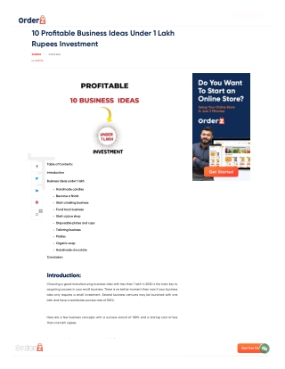 10 Profitable Business Ideas Under 1 Lakh Rupees Investment