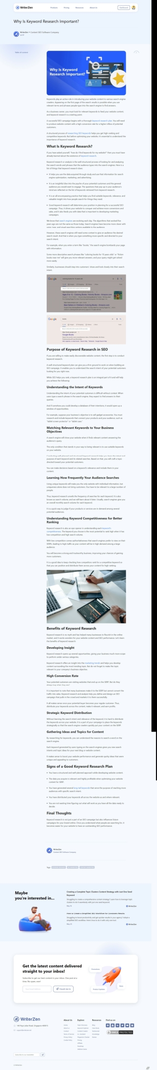 WriterZen - Why Is Keyword Research Important