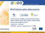 IPv6 future plan discussion