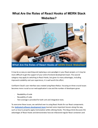 What Are the Roles of React Hooks of MERN Stack Websites